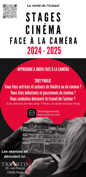 Stage de cinéma - Face à la caméra